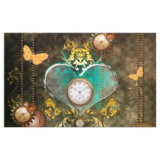 Steampunk, wunderbares Herz Stoff (Yard (91,4 cm))