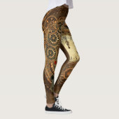 Steampunk, wunderbares Uhrwerk Leggings (Rechts)