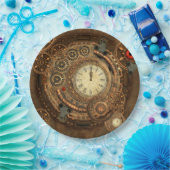Steampunk, wunderbares Uhrwerk Pappteller (Party)