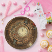 Steampunk, wunderbares Uhrwerk Pappteller (Party)