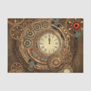 Steampunk, wunderbares Uhrwerk Seidenpapier