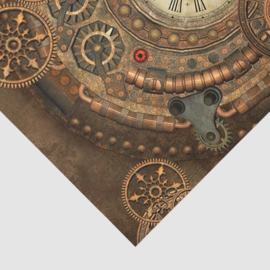 Steampunk, wunderbares Uhrwerk Seidenpapier (Ausschnitt)
