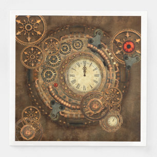 Steampunk, wunderbares Uhrwerk Serviette