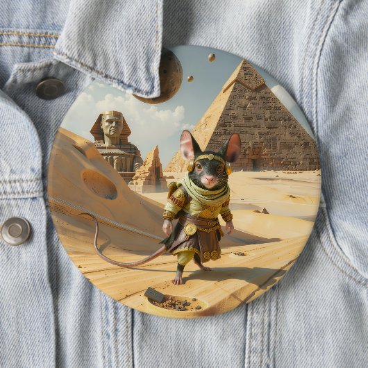 Steampunk-Wüstenforscher-Maus Button (Beispiel)