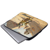 Steampunk-Wüstenforscher-Maus Laptopschutzhülle (Vorne Knopf)