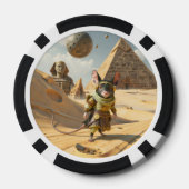 Steampunk-Wüstenforscher-Maus Pokerchips (Rückseite)