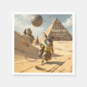 Steampunk-Wüstenforscher-Maus Serviette (Vorderseite)