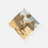 Steampunk-Wüstenforscher-Maus Serviette (Ecke)