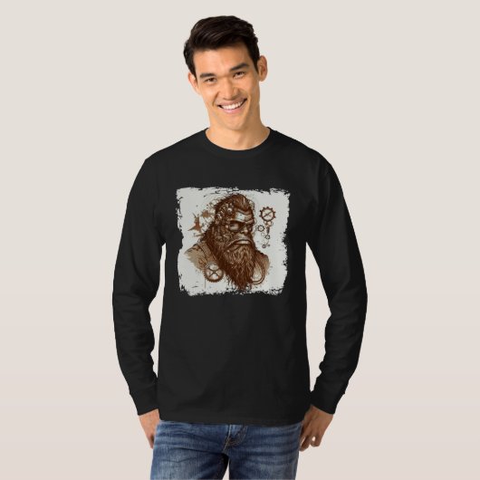 Steampunk Yeti T-Shirt (Vorne ganz)