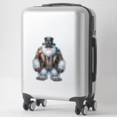 Steampunk Yeti Transparent Sticker (Koffer)