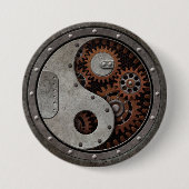 Steampunk Yin Yang Button (Vorderseite)