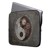 Steampunk Yin Yang Laptopschutzhülle (Vorderseite Links)