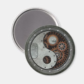 Steampunk Yin Yang Magnet (Vorderseite/Rückseite)