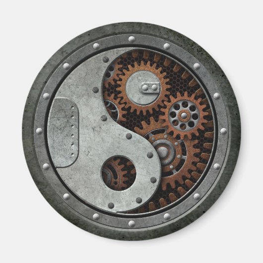 Steampunk Yin Yang Magnet (Vorne)