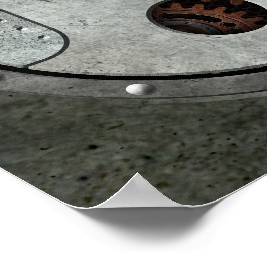 Steampunk Yin Yang Poster (Ecke)