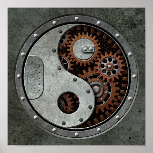 Steampunk Yin Yang Poster (Vorne)