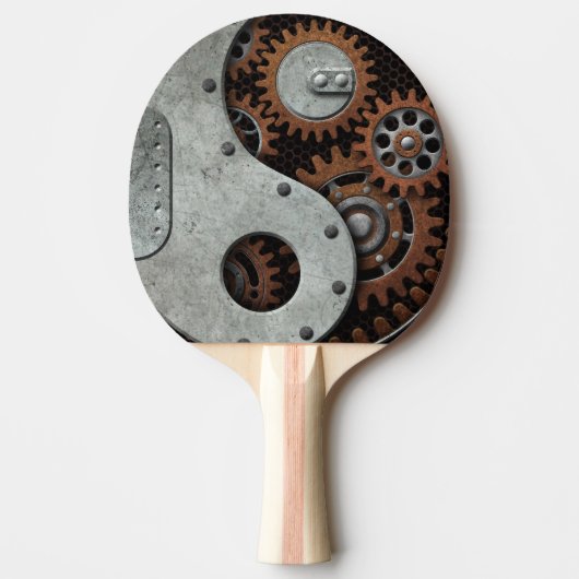 Steampunk Yin Yang Tischtennis Schläger (Vorderseite)