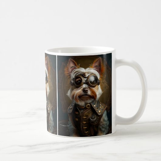 Steampunk Yorkie Coffee Tasse (Rechts)