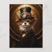 Steampunk Yorkie Dog Yorkshire Terrier Niedlich 11 Postkarte (Vorderseite)