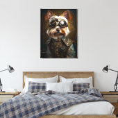 Steampunk Yorkie Leinwand Art (Insitu (Schlafzimmer))