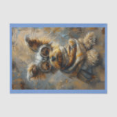 Steampunk Yorkie Oil Painting Decoupage Verlassen Seidenpapier (Vorderseite)