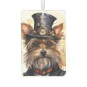 Steampunk-Yorkshire-Terrier-Hund Autolufterfrischer (Rückseite)