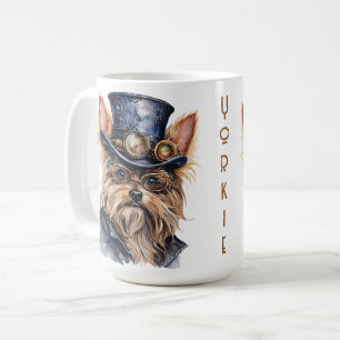 Steampunk Yorkshire Terrier Hund Kaffeetasse