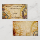 Steampunk Zähne und Gänge Visitenkarte (Vorne/Hinten)