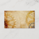 Steampunk Zähne und Gänge Visitenkarte (Rückseite)