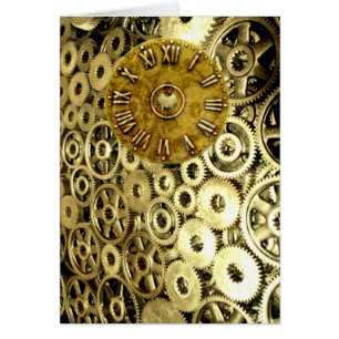 Steampunk Zahngangmessinguhr-Metallblatt
