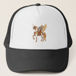 Steampunk-Zahnrad-Einhorn (1) Truckerkappe