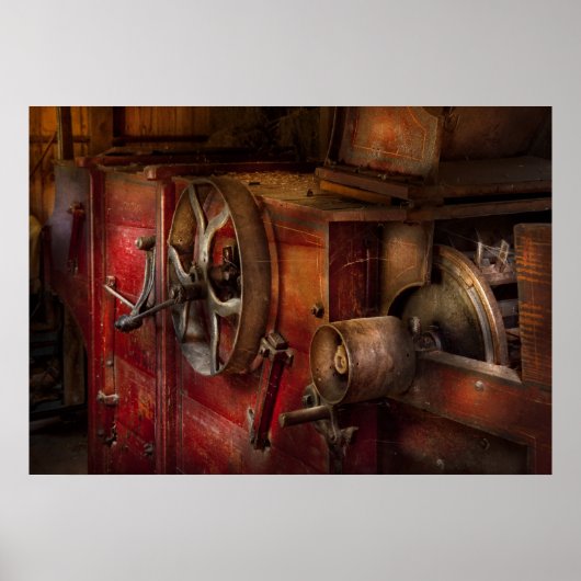 Steampunk - Zahnrad - Früher funktionierte es Poster (Vorne)