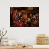 Steampunk - Zahnrad - Früher funktionierte es Poster (Küche)