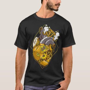 Steampunk Zahnrad Uhrwerk Herz T-Shirt