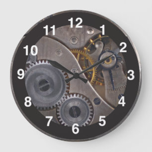 Steampunk Zahnräder 🕰️ Jubiläums-Sonderedition Si Große Wanduhr