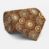 Steampunk Zahnräder Maßgeschneiderte Krawatte (Gerollt)