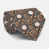 Steampunk Zahnräder Maßgeschneiderte Krawatte (Gerollt)