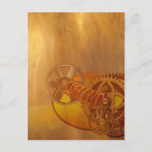 Steampunk-Zahnräder Mechanik-Design Postkarte (Vorderseite)