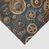 Steampunk-Zahnräder-Muster Seidenpapier (Ausschnitt)