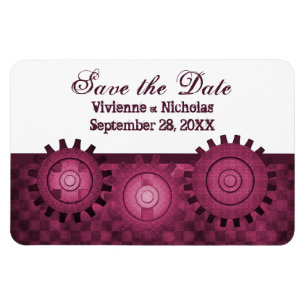 Steampunk-Zahnräder Save the Date Flexi Magnet, Pi Magnet