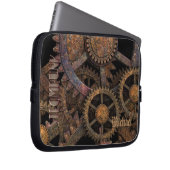 Steampunk-Zahnräder und -Räder personalisiert Laptopschutzhülle (Vorne Rechts)