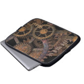 Steampunk-Zahnräder und -Räder personalisiert Laptopschutzhülle (Vorne Knopf)