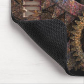 Steampunk-Zahnräder und -Räder personalisiert Mousepad (Ecke)