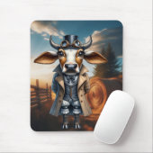 Steampunk-Zebu-Mauspad Mousepad (Mit Mouse)