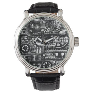 steampunk zeichnen armbanduhr