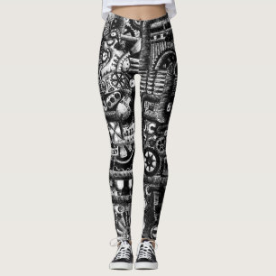 steampunk zeichnen leggings