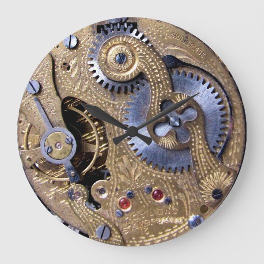 Steampunk Zeit viktorianische Pocketwatch Große Wanduhr (Vorderseite)