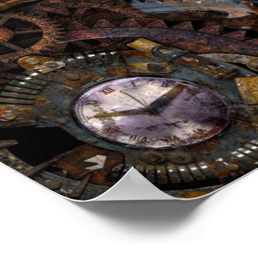 Steampunk-Zeiteingangstüren Poster (Ecke)