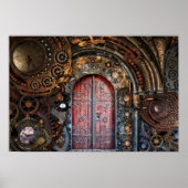 Steampunk-Zeiteingangstüren Poster (Vorne)