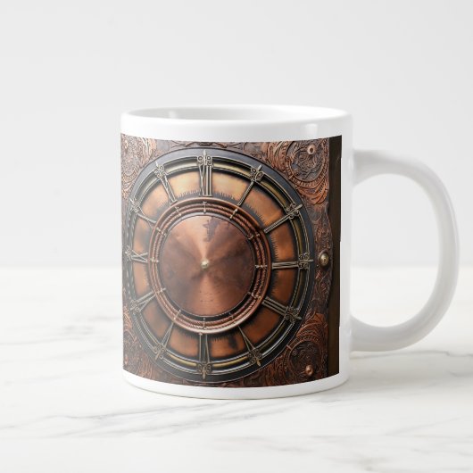 Steampunk-Zeitleiste Jumbo-Tasse (Rechts)